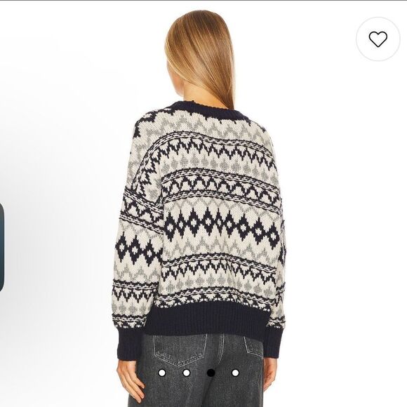 Favorite Daughter Tis The Season Sweater Set in Blue & Grey Fair Isle NWT - Picture 2 of 4